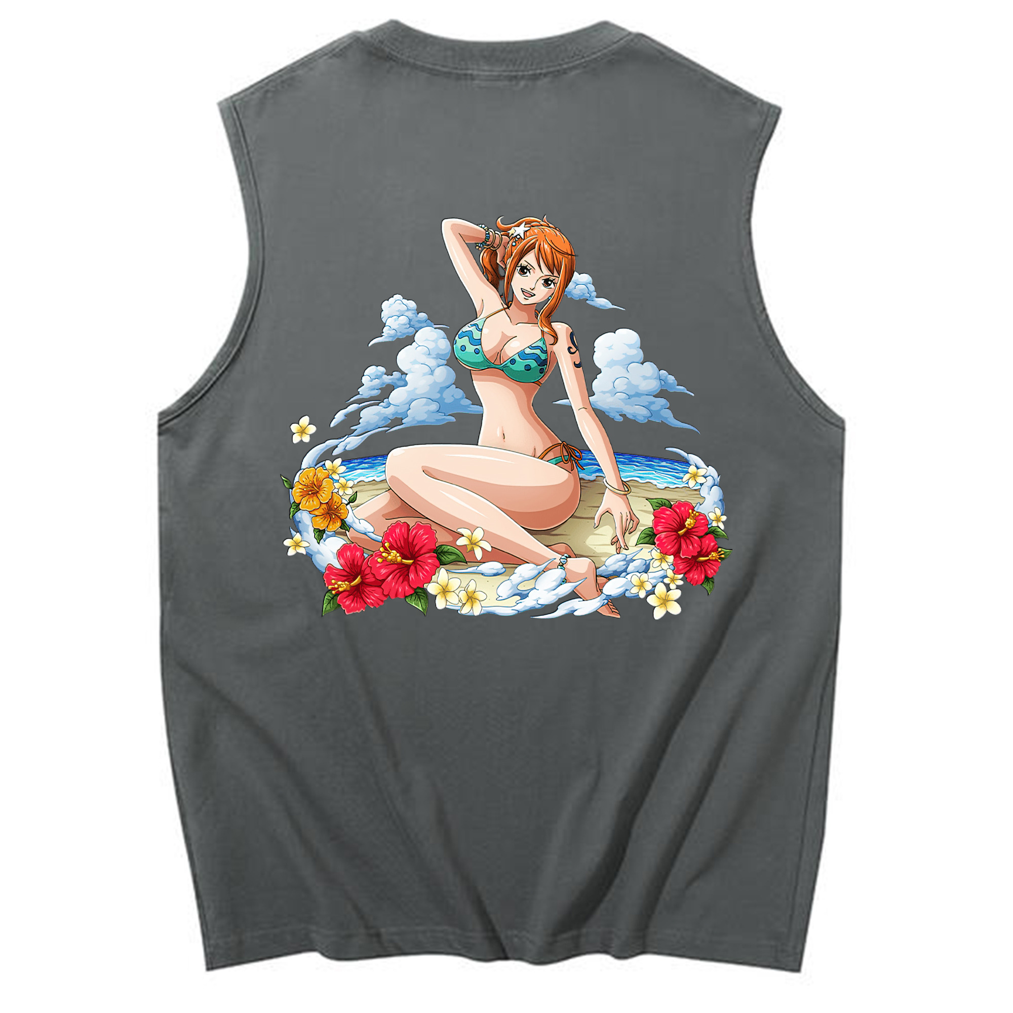 ワンピース ナミ ONE PIECE Nami コットン100％タンクトップ（背面プリント）